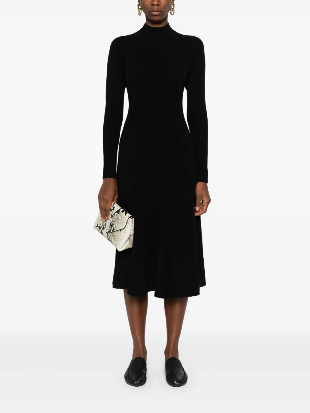robe nervuree a coupe mi longue