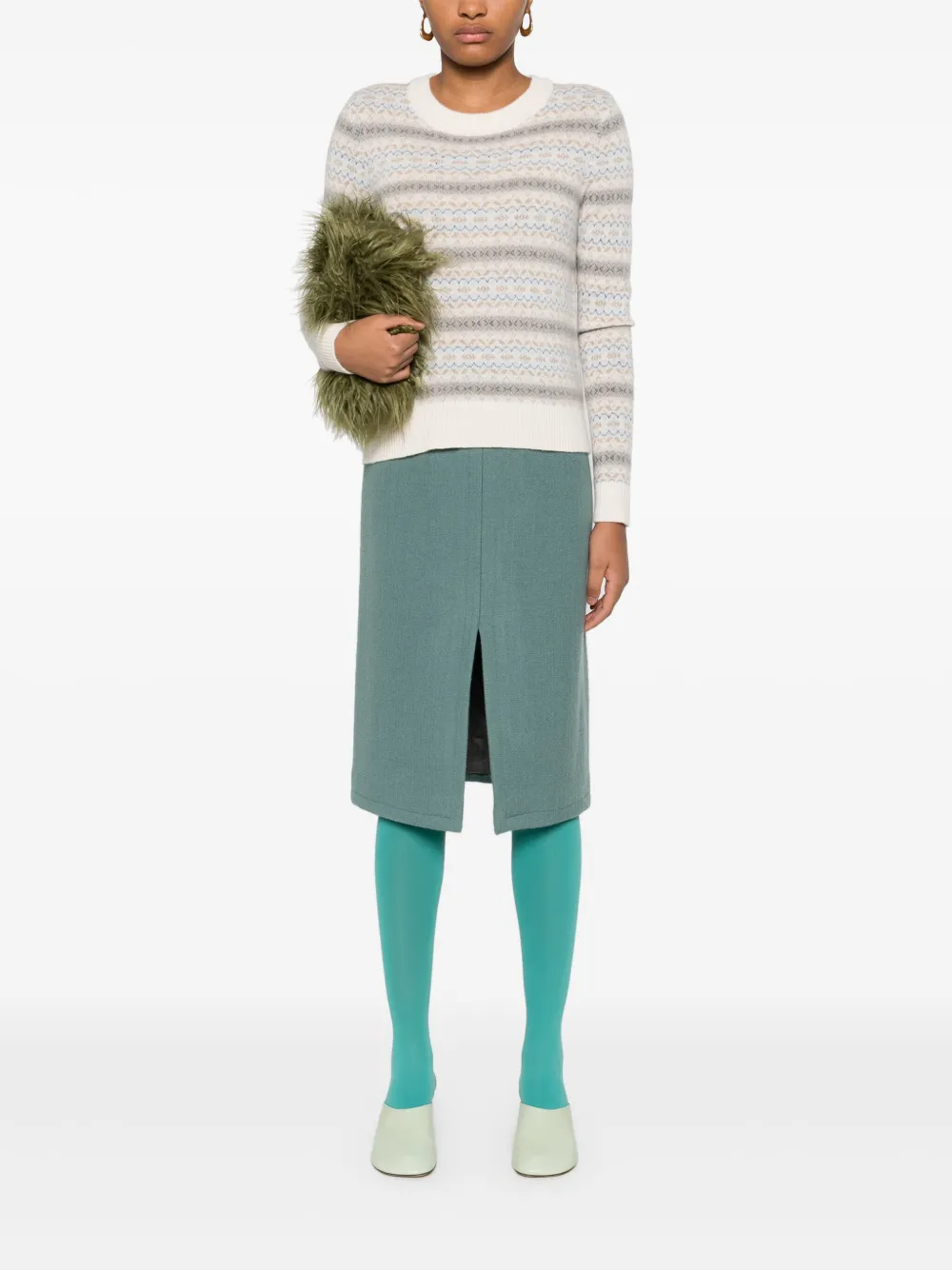 Eric Bompard fair-isle sweater - Beige
