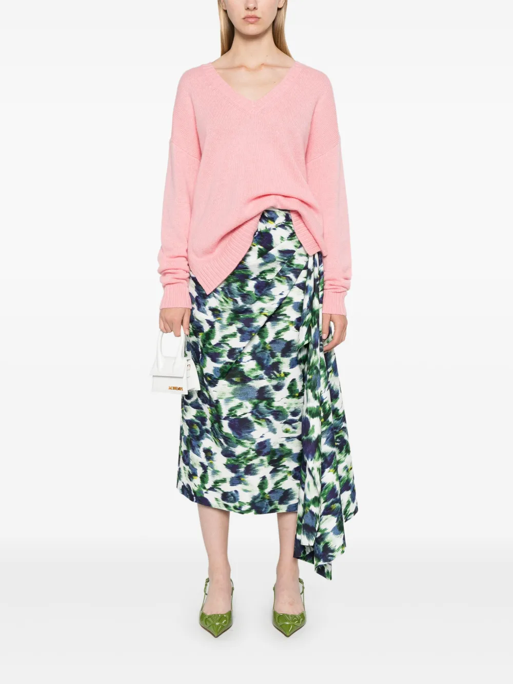 Eric Bompard Trui met V-hals - Roze