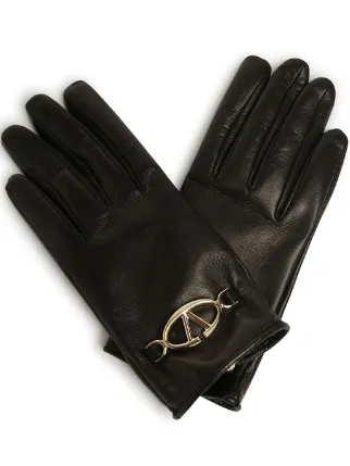 ValentinoGaravaniヴァレンティノレザーロンググローブ7 Valentino Garavani Vロゴ シグネチャー 手袋 | ブラック | FARFETCH JP