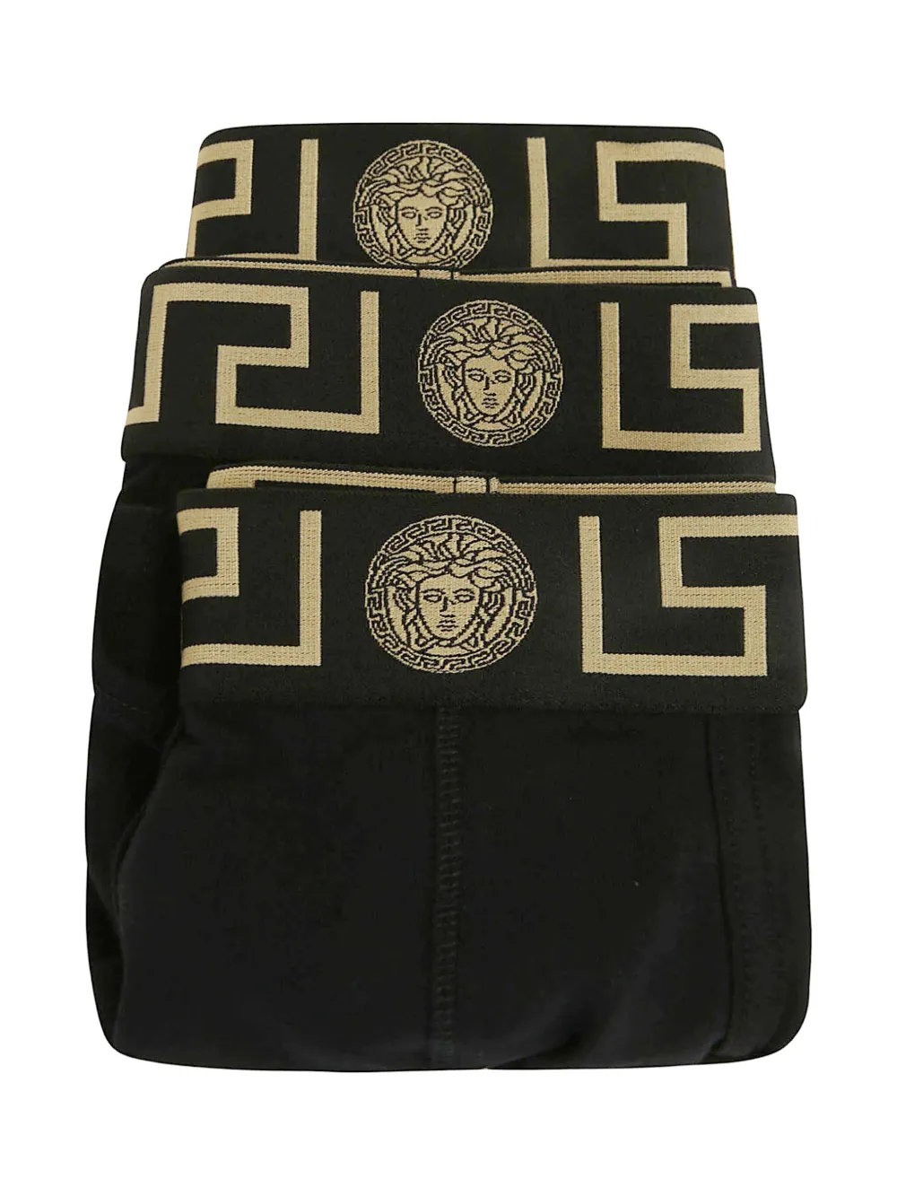 Versace Greca Medusa Head driedelige slip set Zwart