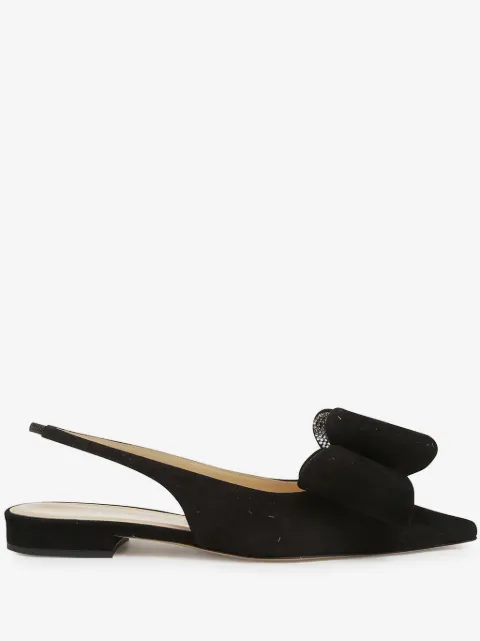 MACH & MACH bow-detail leather ballerinas
