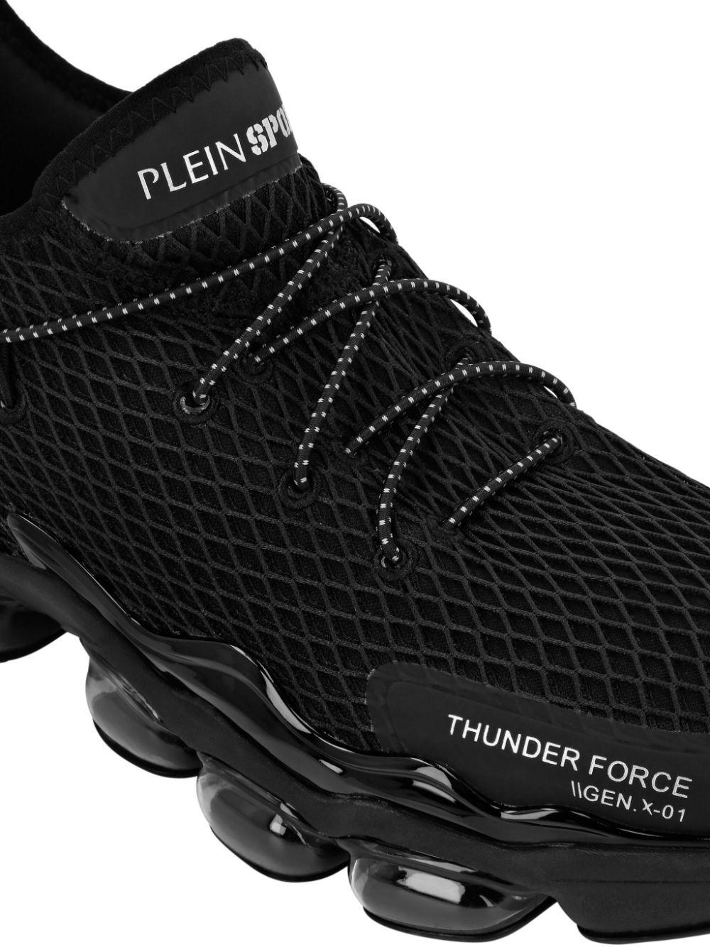 Shop Plein Sport Thunder Force Genx 01: Runner Edition Sneakers In Black