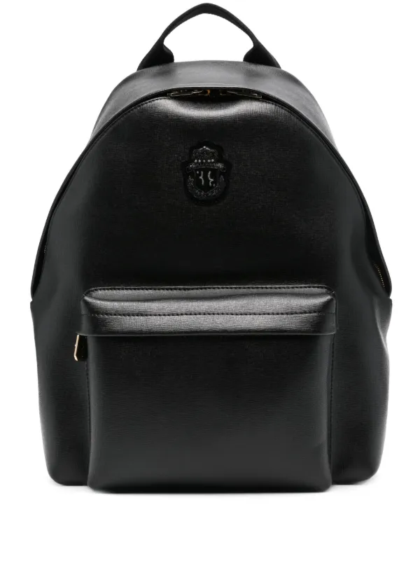 Billionaire Leather Backpack Black FARFETCH HK