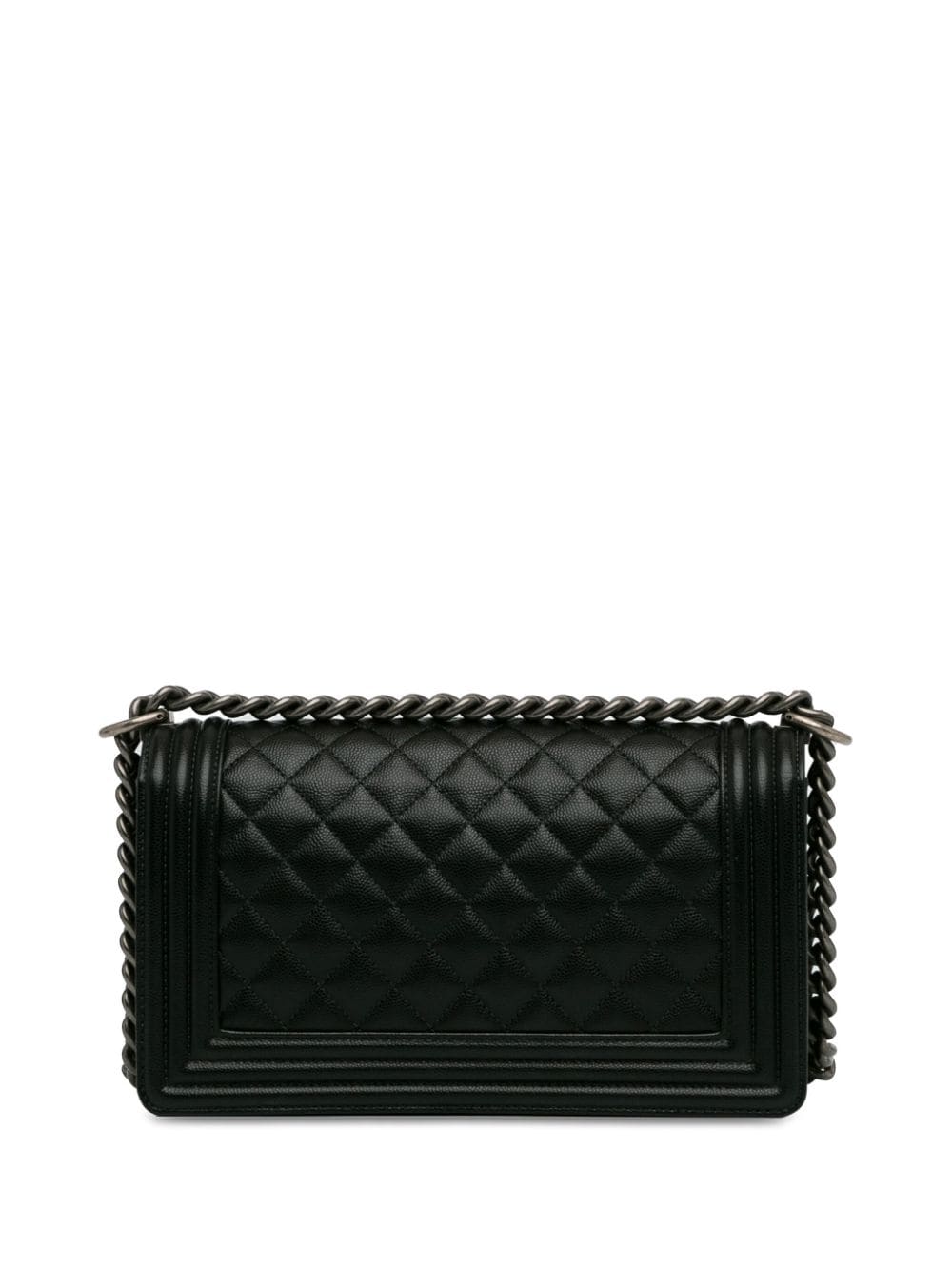 CHANEL Pre-Owned 2021-2024 Medium Caviar Boy Flap crossbody bag - Zwart