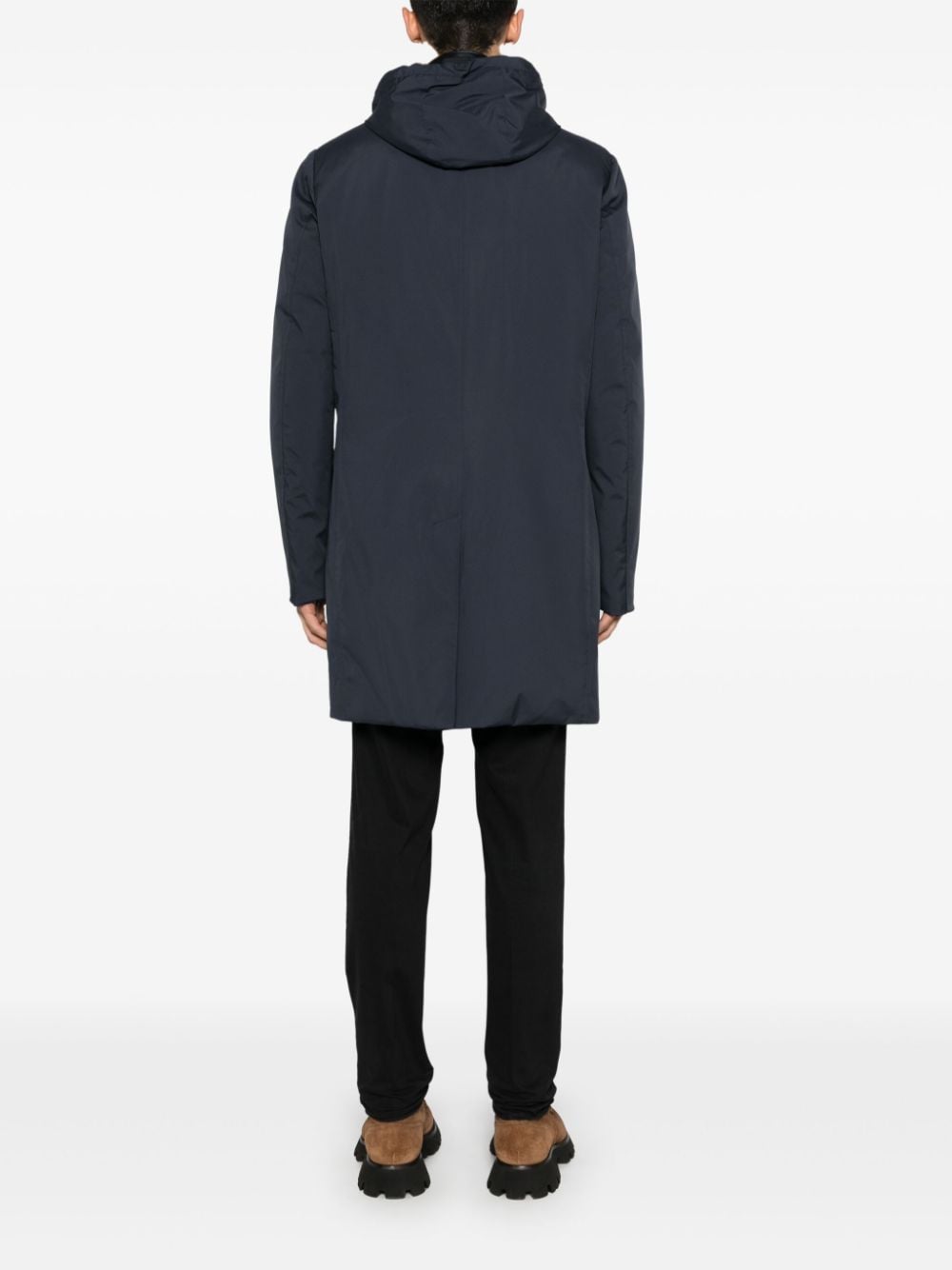 Shop Moorer Redon-pum Coat In Blue