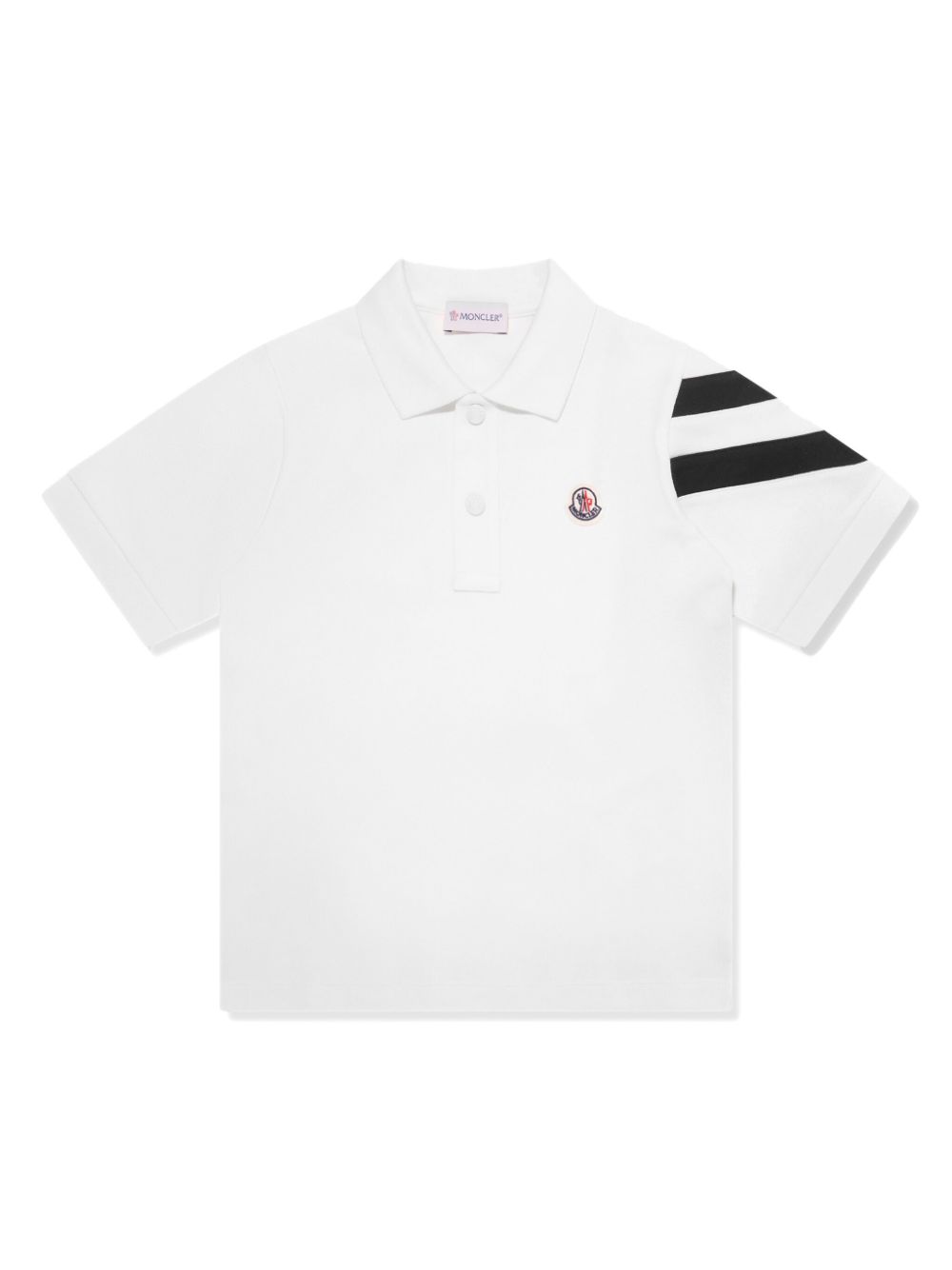 Moncler Enfant logo-patch polo shirt - White