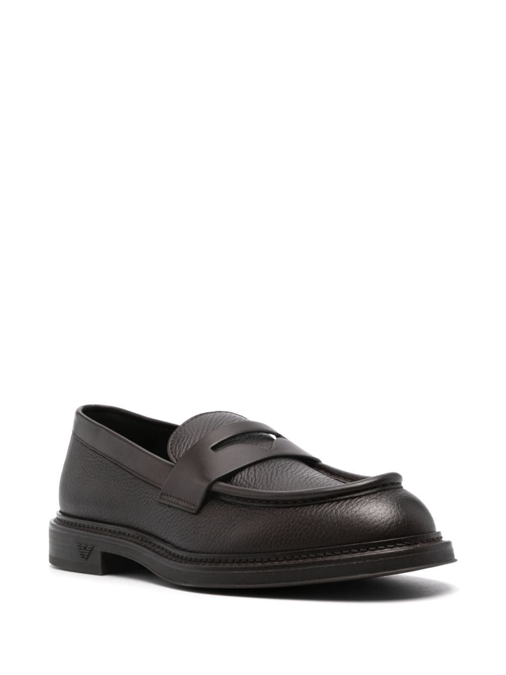 Emporio Armani leather loafers - Bruin