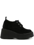 Nicole Saldaña Demi platform brogues - Black