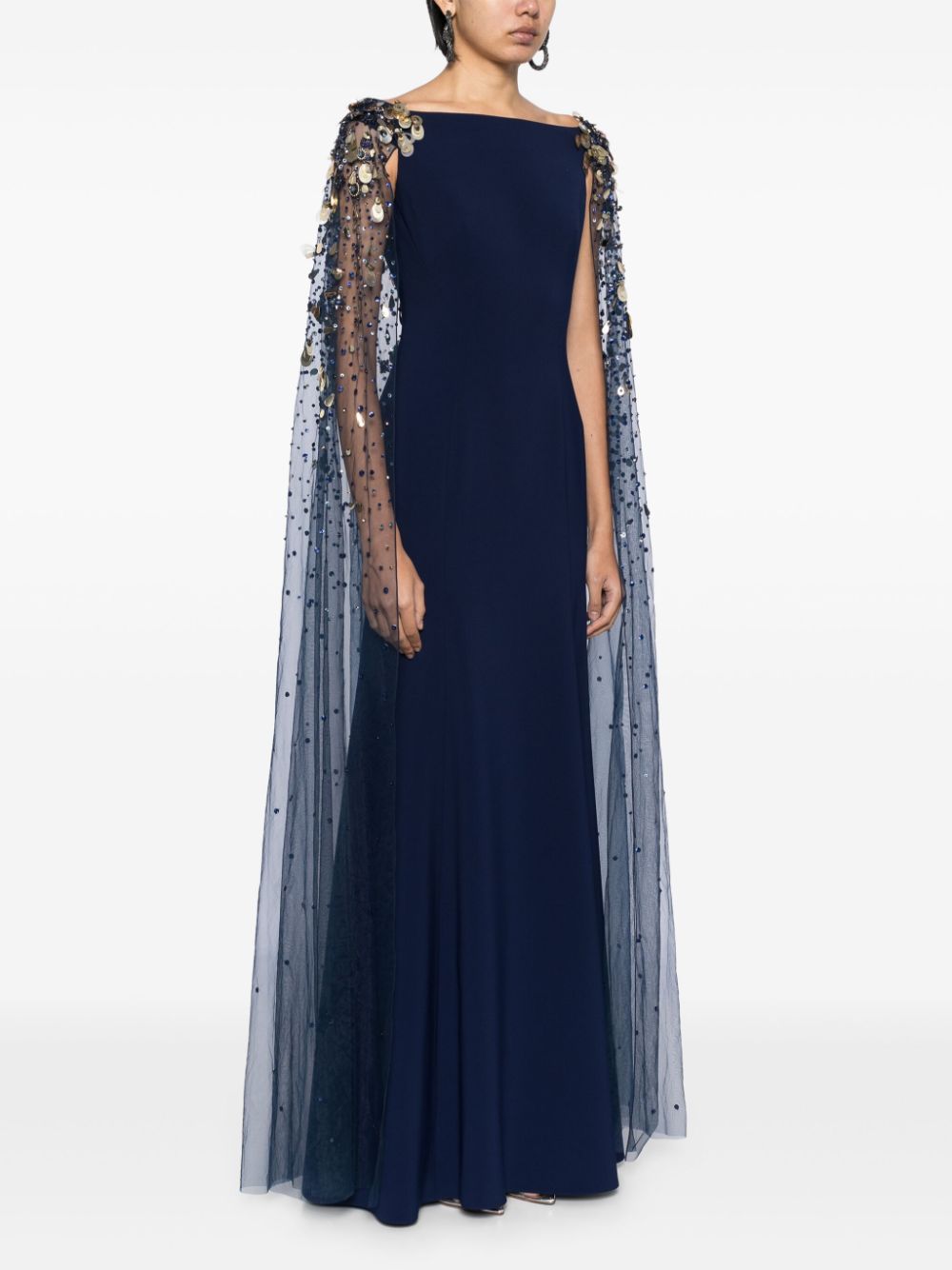 Jenny Packham Bittersweet beaded cape gown Women