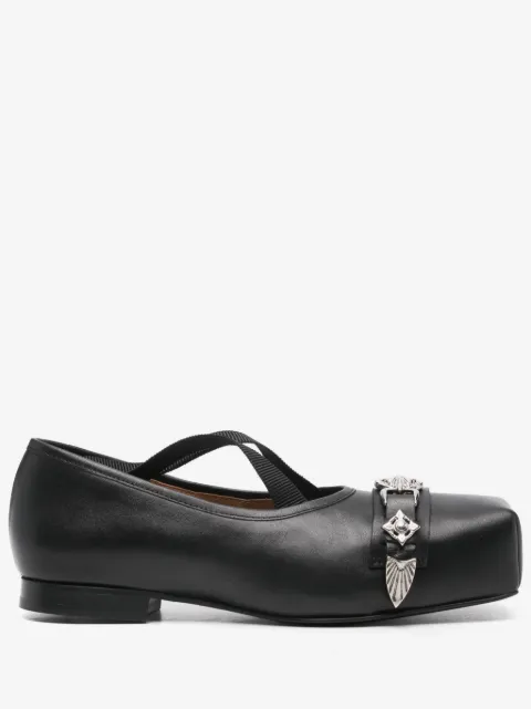 Toga Pulla metallic-detail ballet flats