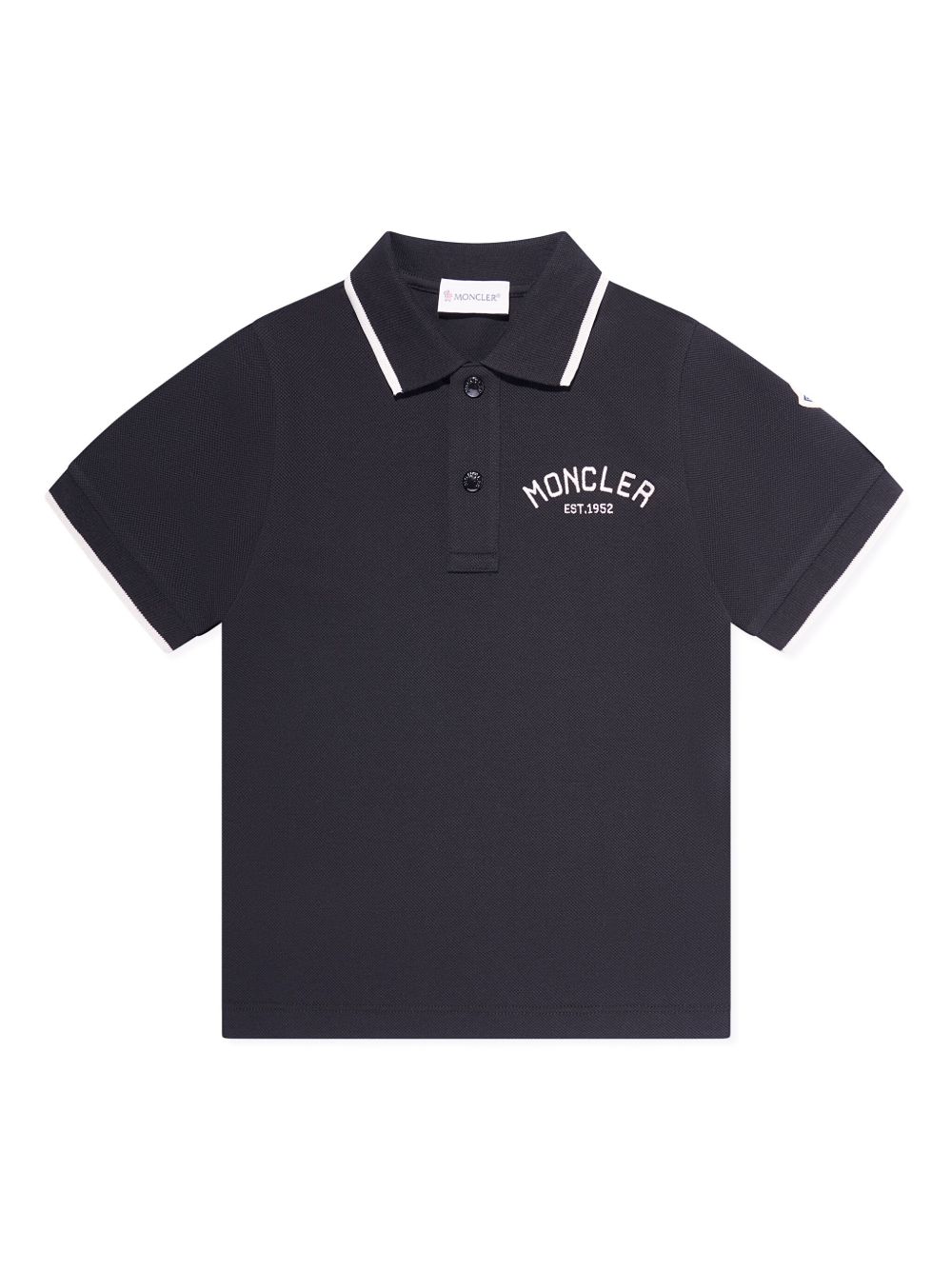 Moncler Enfant logo-print polo shirt - Black