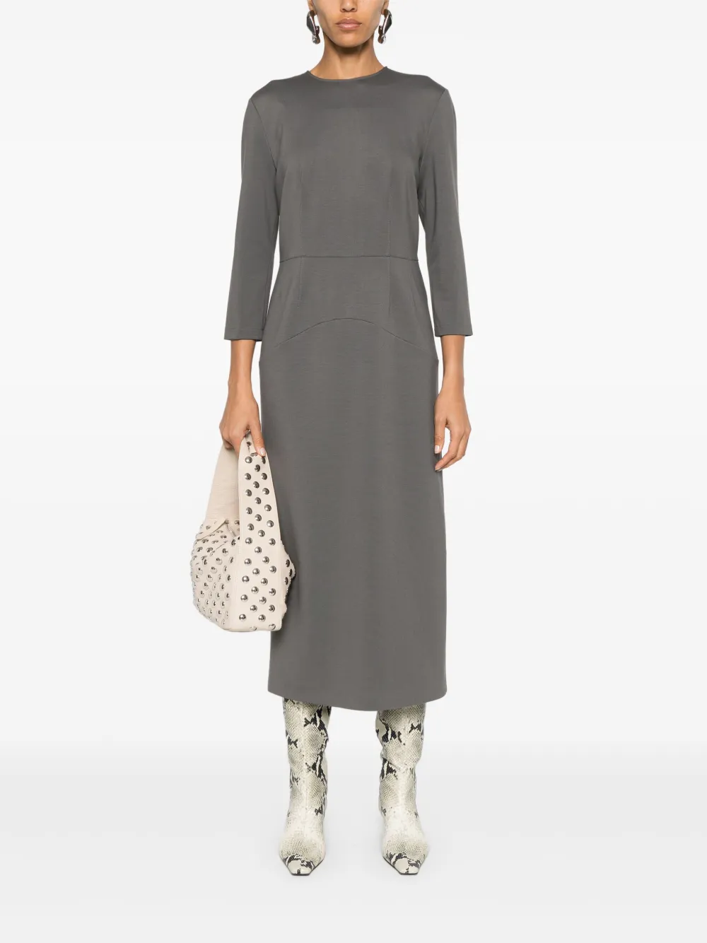 Fabiana Filippi Jersey maxi-jurk - Grijs