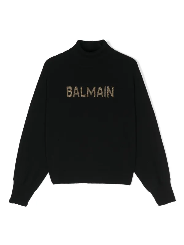 Balmain Kids ロゴ セーター | ブラック | FARFETCH JP