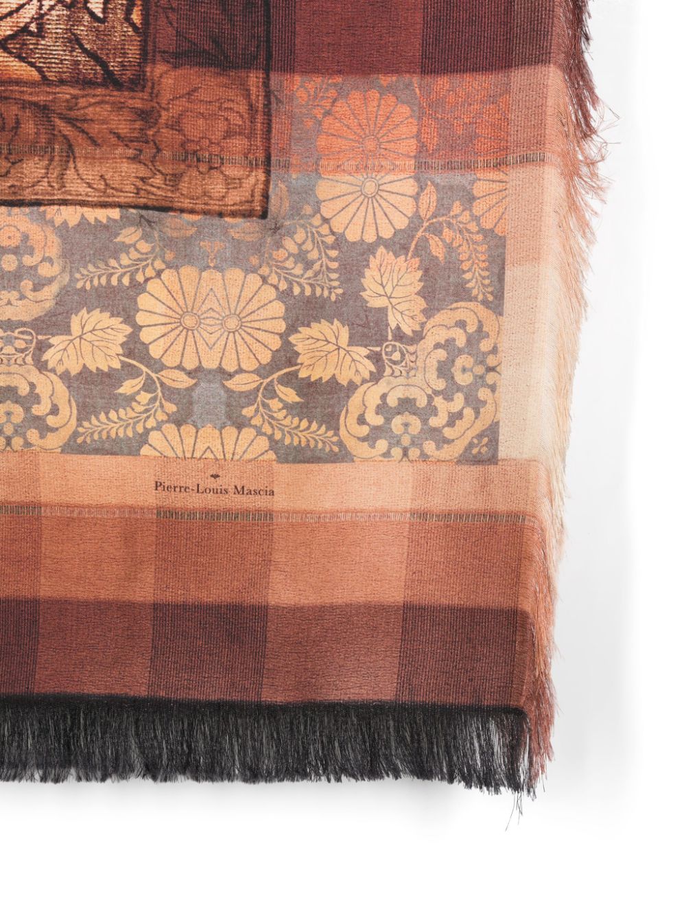 Shop Pierre-louis Mascia Aloeuw Scarf In Brown