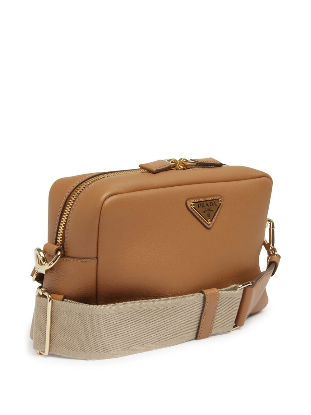 Shop Prada Triangle-logo Shoulder Bag In Brown