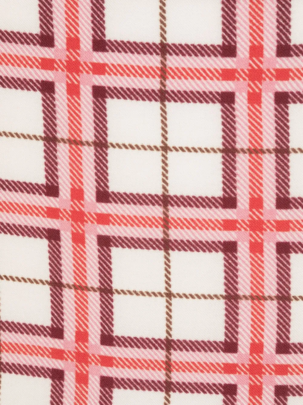 Eric Bompard Sjaal met tartan ruit - Beige