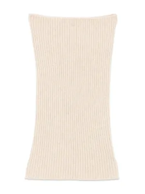 LEMAIRE Ribbed high-neck Snood | White | FARFETCH PH