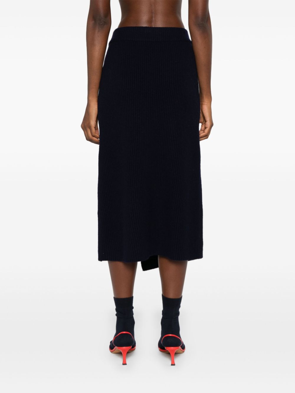 ERIC BOMPARD RIBBED WRAP SKIRT 