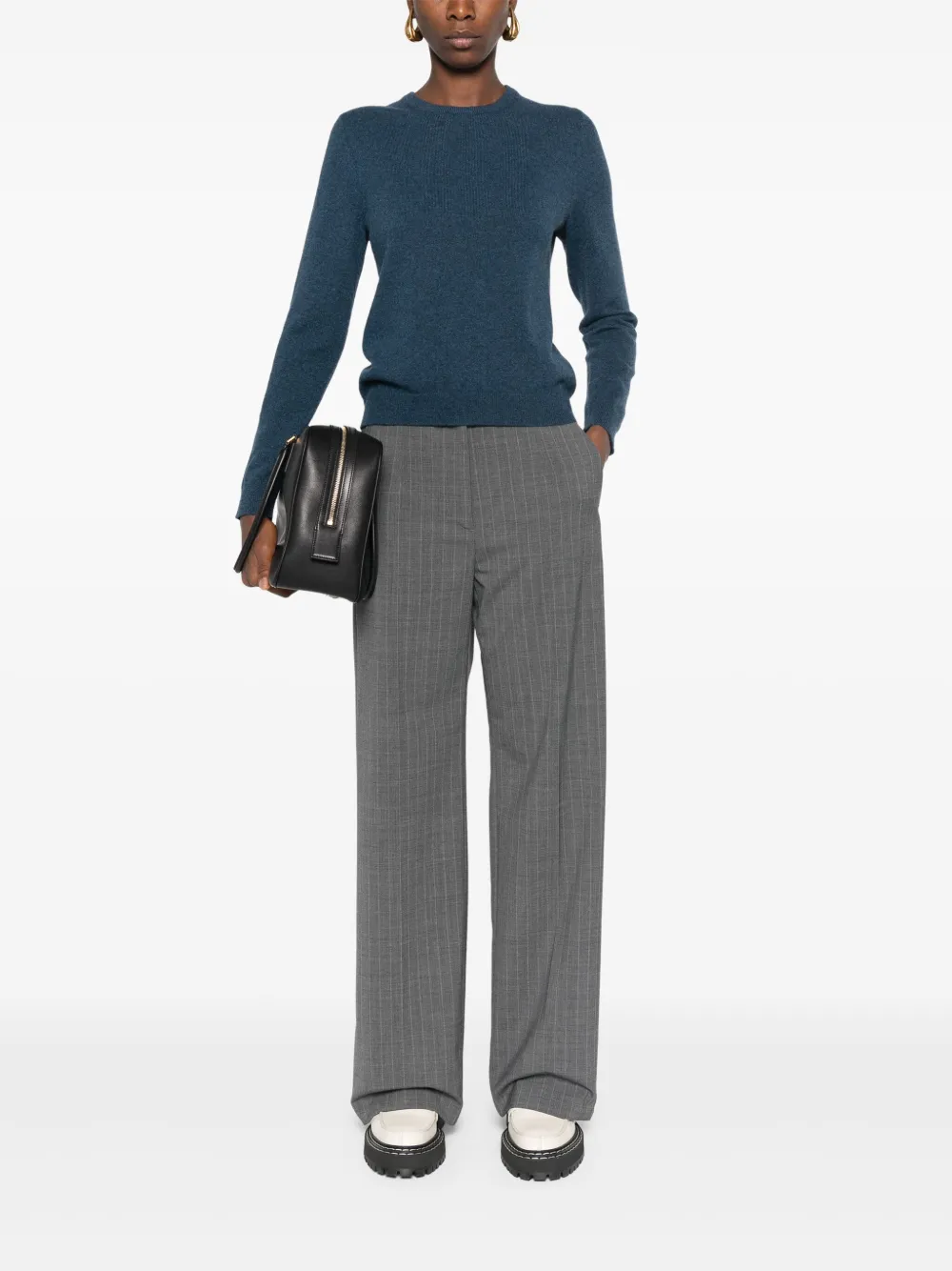 Eric Bompard Klassieke sweater met ronde hals - Blauw