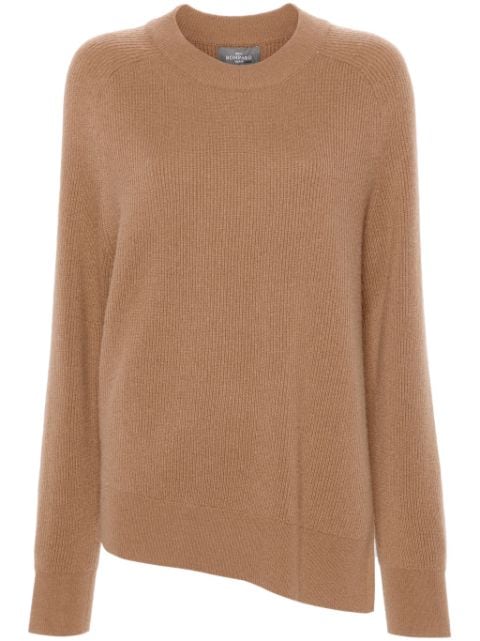 asymmetric round-neck sweater