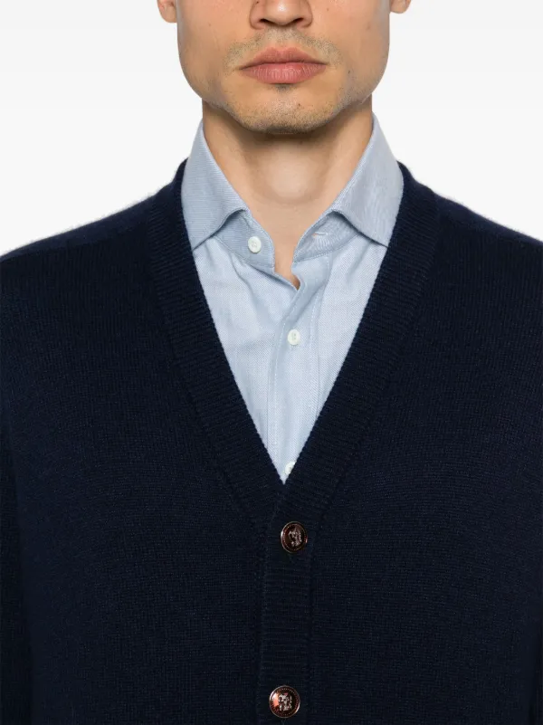 Brunello popular Cucinelli Blue Buttoned Cardigan