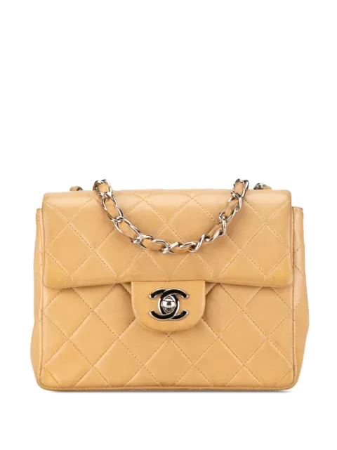 CHANEL Pre-Owned 2000-2002 Mini Square Classic Lambskin Single Flap crossbody bag