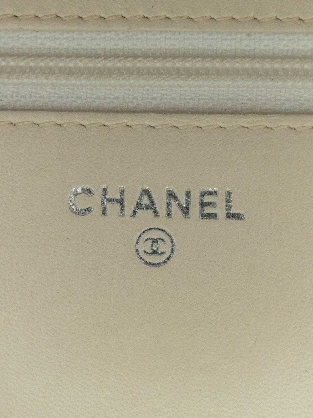 CHANEL 2012-2013 CC Coated Tweed Wallet On Chain crossbody bag Women