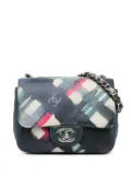 CHANEL Pre-Owned 2016-2017 Mini Square Classic Calfskin Airline Flap crossbody bag - Blue
