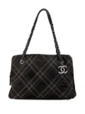 CHANEL Pre-Owned 2013-2014 Paris-Edinburgh Saltire Suede tote bag - Grey