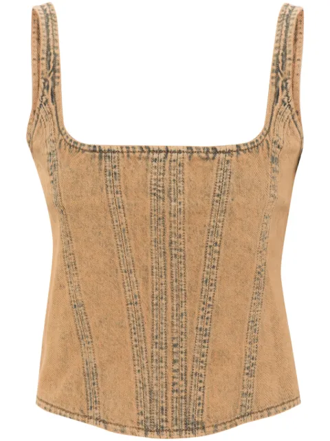 Giuseppe Di Morabito top de mezclilla estilo corset