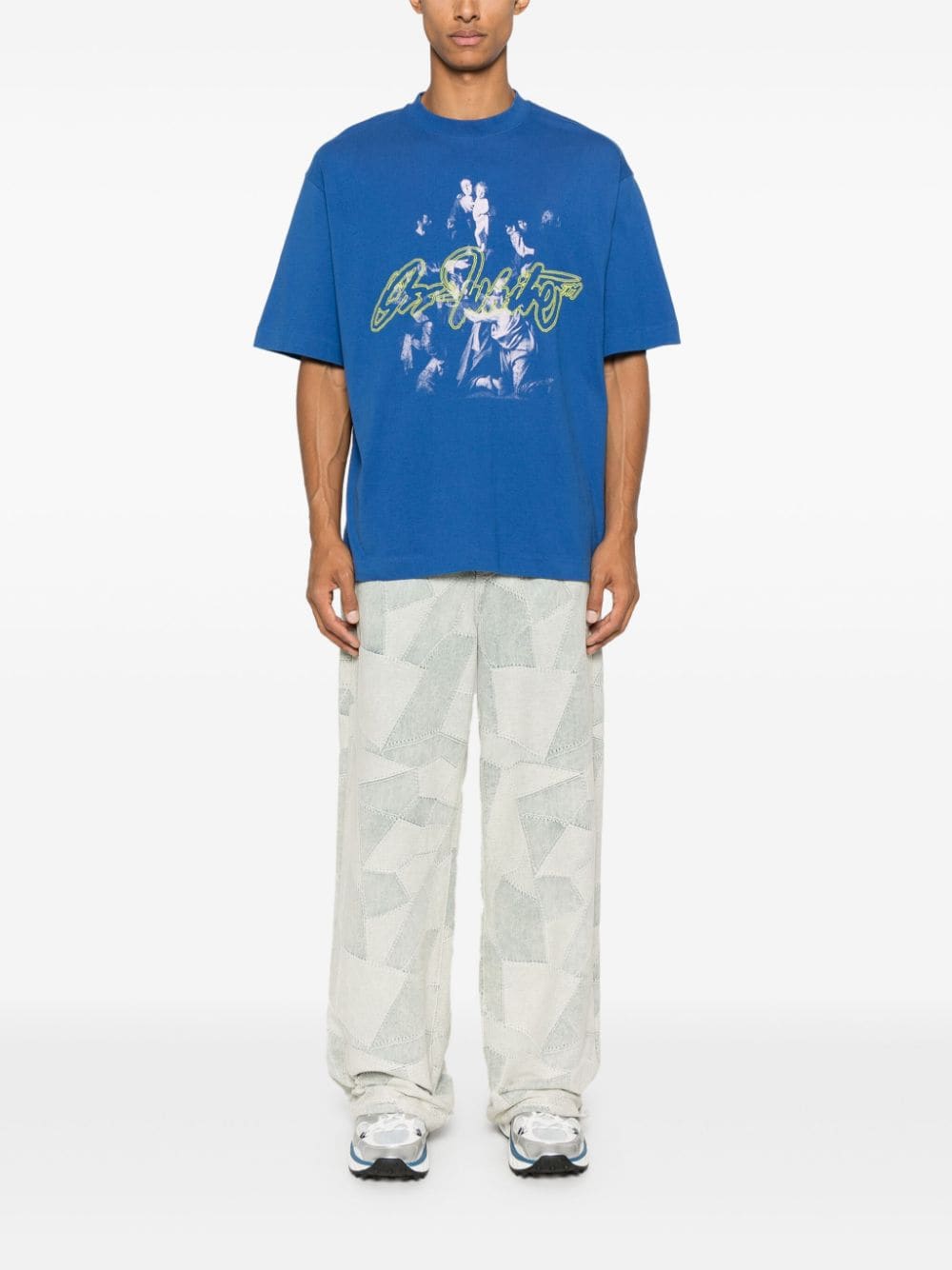 Shop Off-white Script Mary T-shirt In Blue