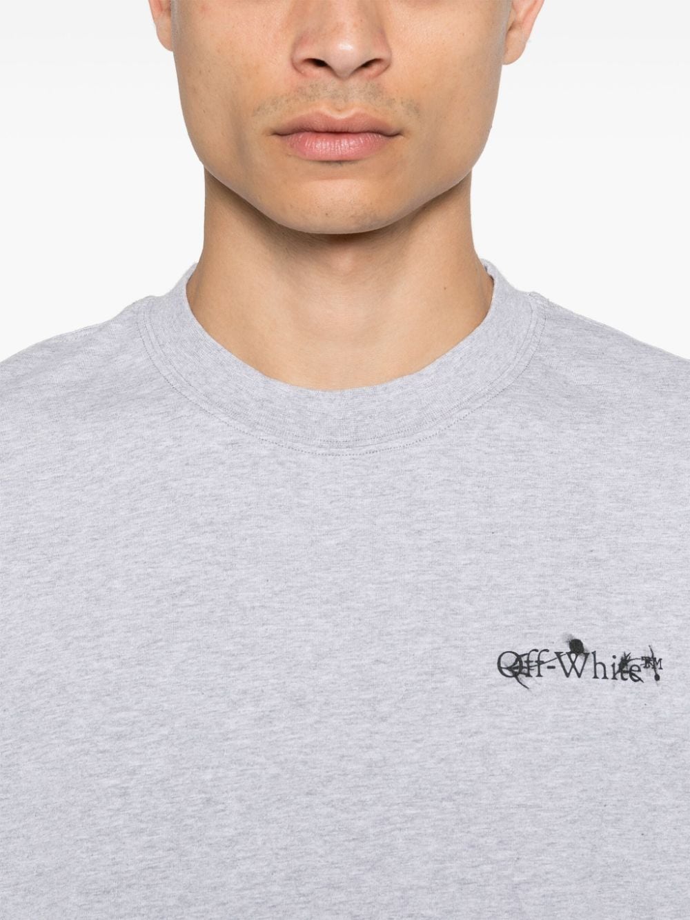 Shop Off-white Flower Arrow T-shirt In Grey