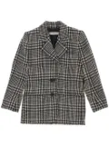 Saint Laurent Pre-Owned 1980s checked single-breasted jacket - Black