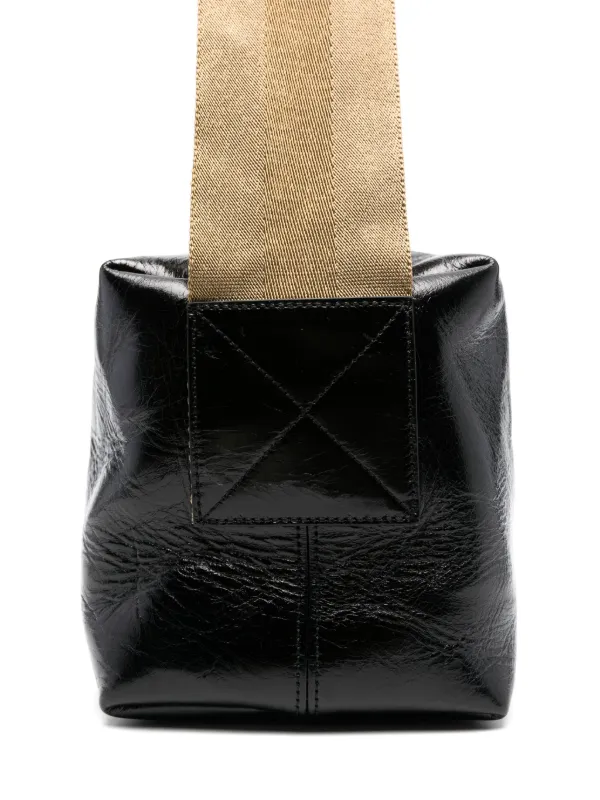 Uma Wang logo-debossed Shoulder Bag | Black | FARFETCH