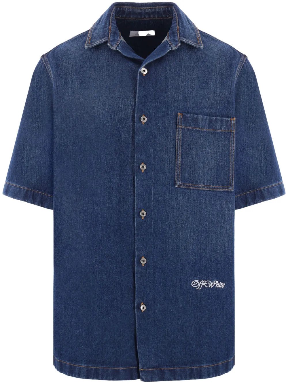 Off-White Denim shirtjack Blauw