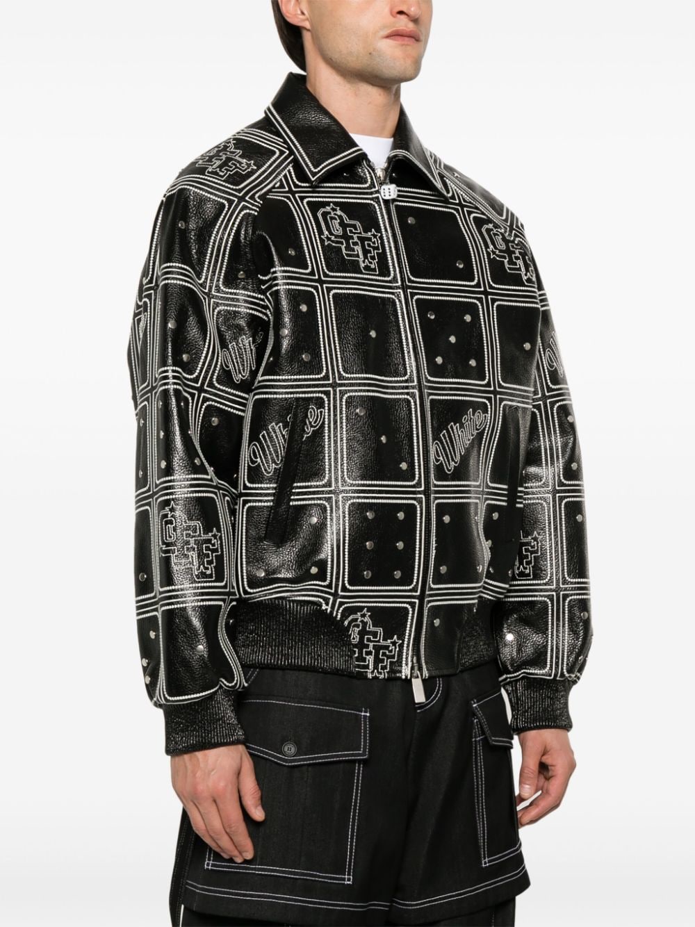 OFF-WHITE DICES LEA VARSITY JACKET 