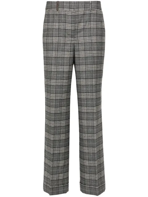 Peserico tartan-check trousers
