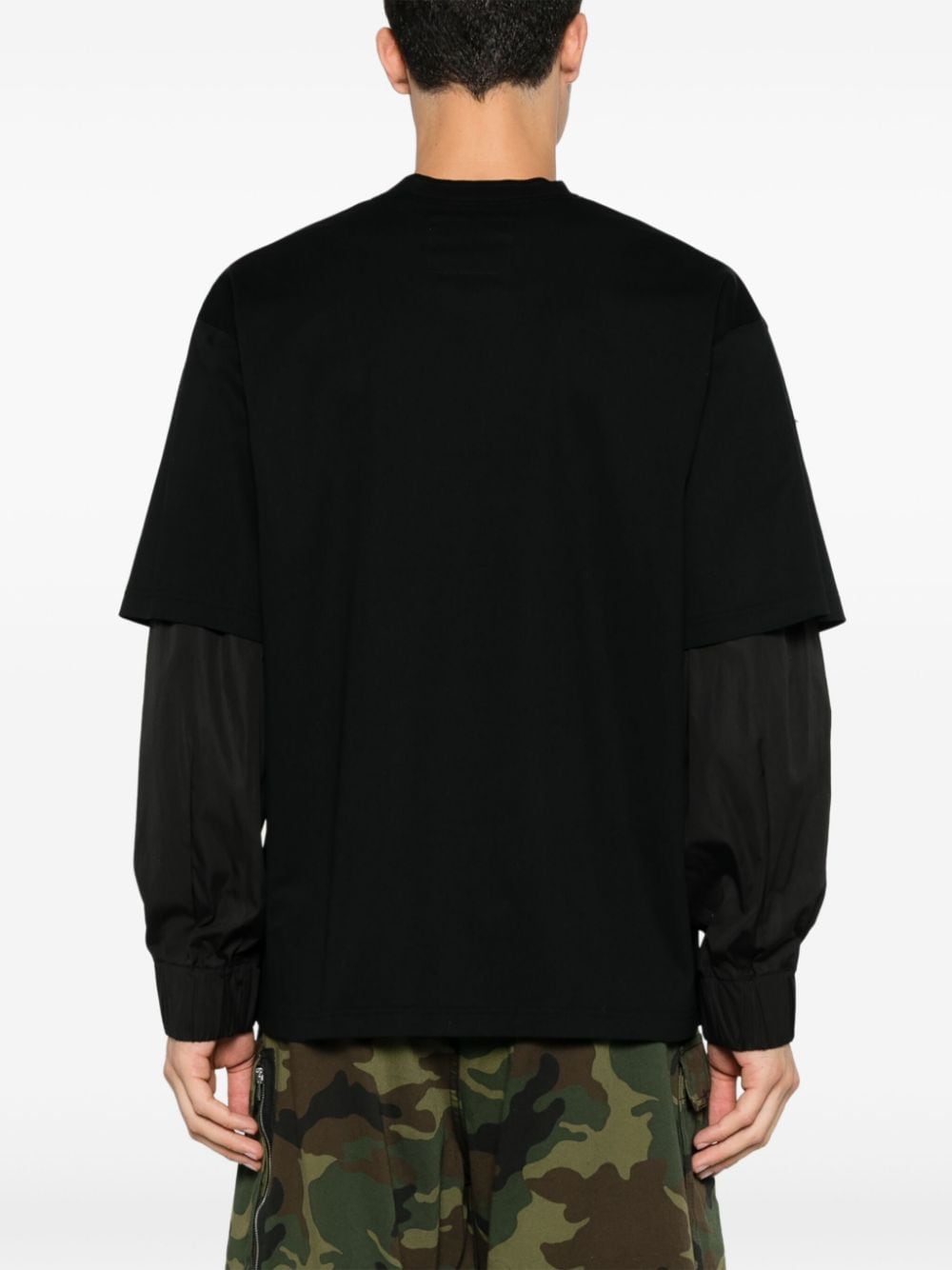 Shop Sacai Layered T-shirt In Black