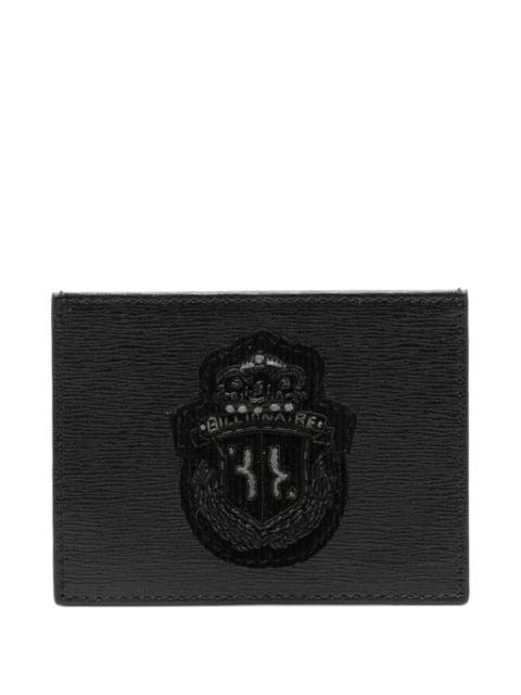 Billionaire logo-patch card holder