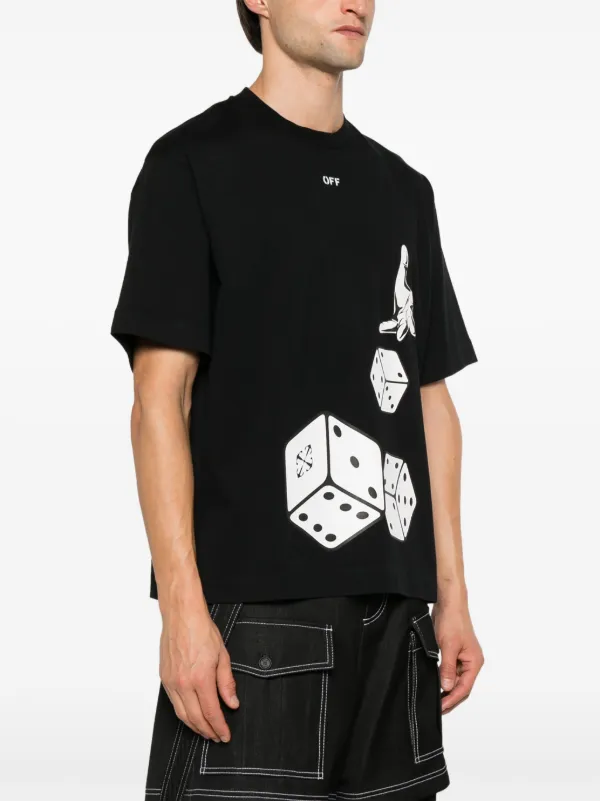 Off White Dices Skate T shirt Black FARFETCH AO