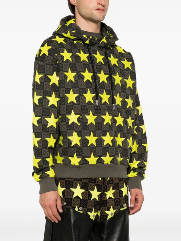 Off-White Stars AO Skate Hoodie | Green | FARFETCH