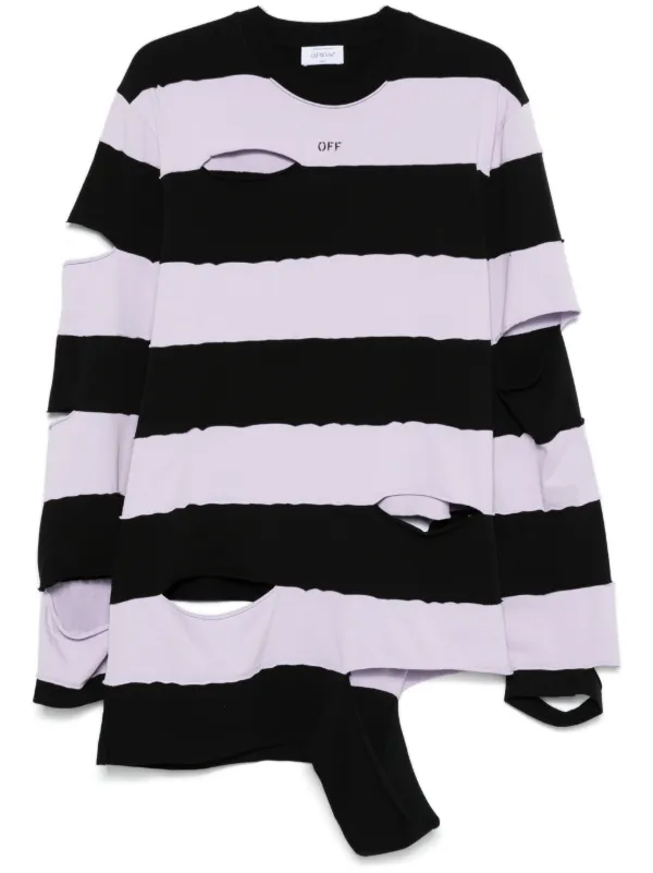 Off-White Punk Stripes T-shirt | Purple | FARFETCH JO