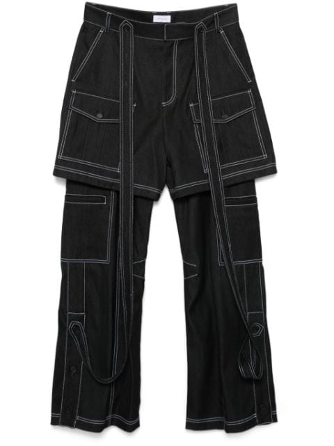 Stitch Twill Samurai cargo trousers