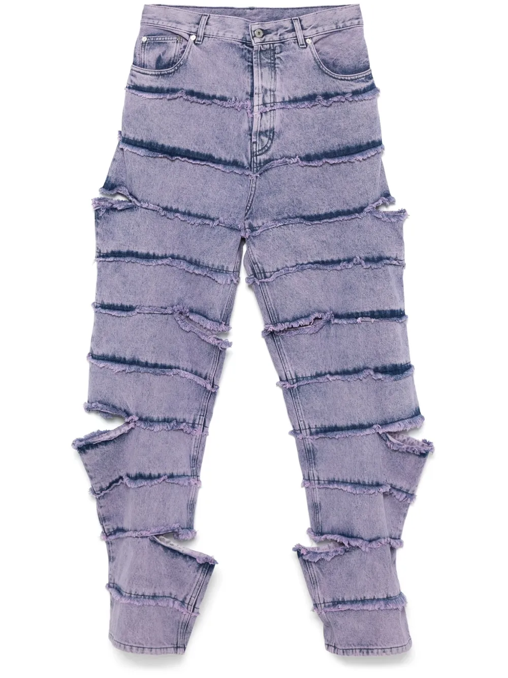 Off white jeans with stripes discount