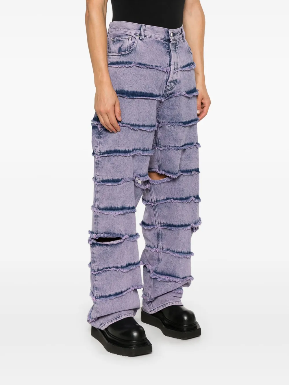 Off-White Punk Striped jeans Paars