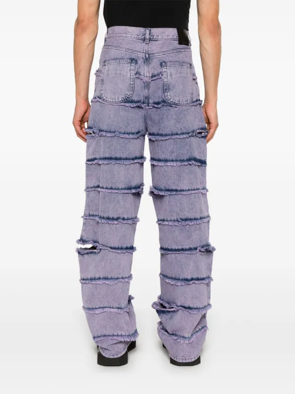 Off White Punk Striped Jeans Purple FARFETCH AO