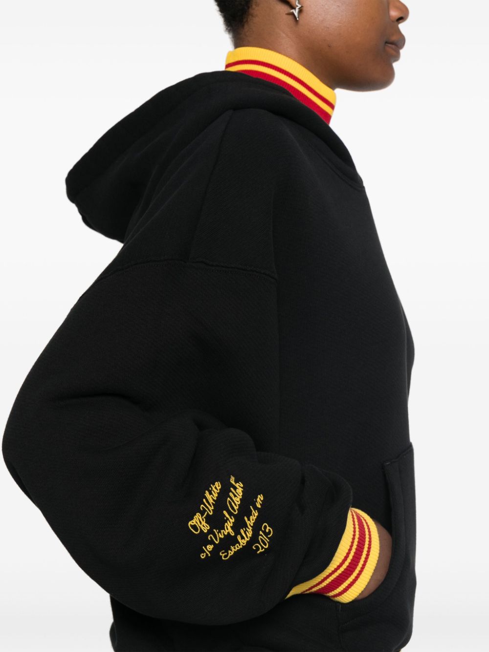 Off-White College Over hoodie Zwart