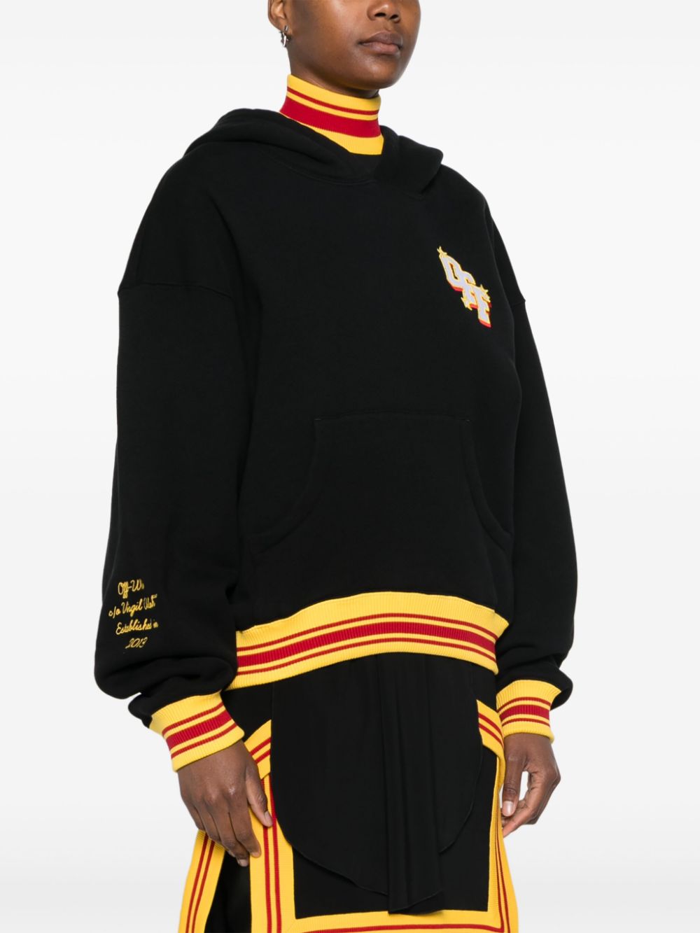 Off-White College Over hoodie Zwart