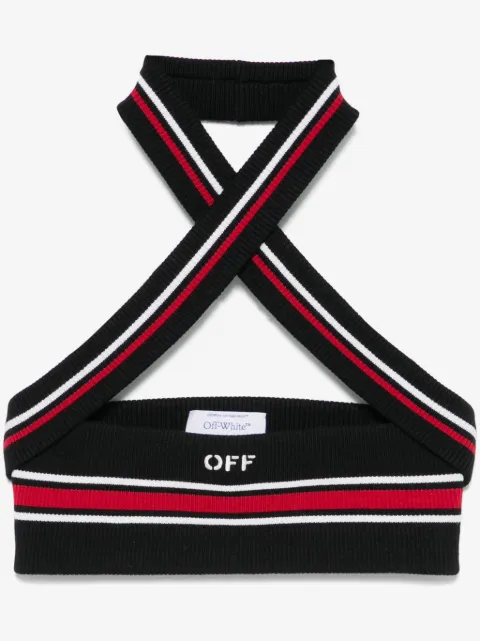 Off-White crossover-straps top